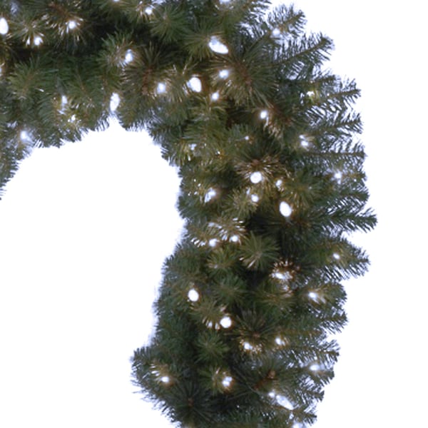 14 In. D X 9 Ft. L LED Prelit Cool White Mixed Pine Christmas Garland